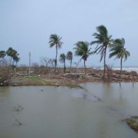Massive inundation of seawater on Sagar Island, Sundarbans after a cyclonic storm