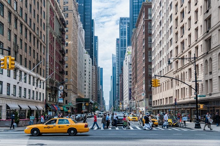 A New York City street, a modern city where biophobias may be on the rise